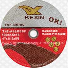 4 &quot;disque de coupe de double filet collé par résine abrasive pour le métal